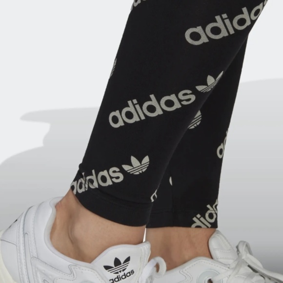 Brand New Adidas Originals 'Logomania' Repeat Logo Leggings - Picture 12 of 14
